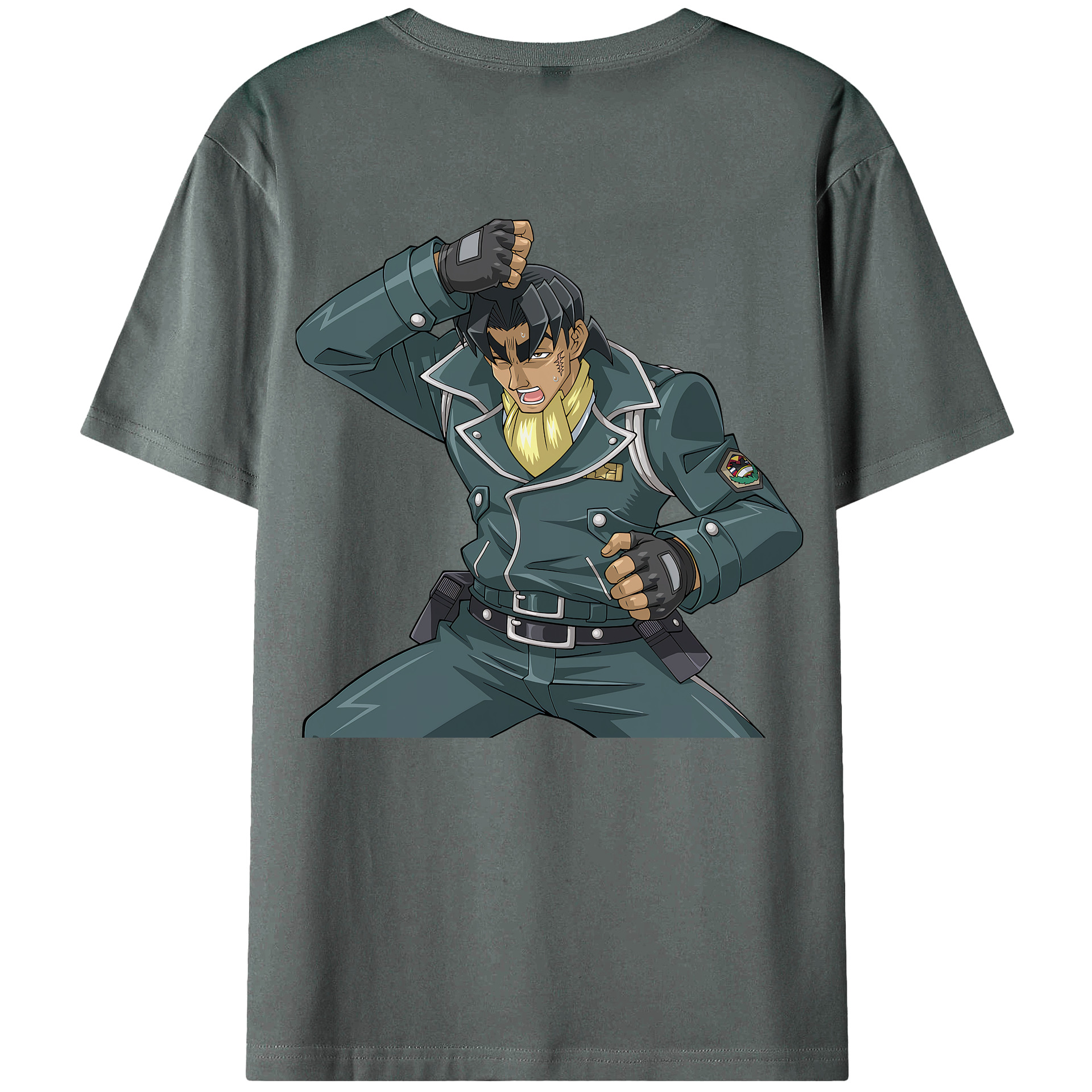 （画像用） 遊☆戯☆王 Yu-Gi-Oh! 綿100％ メンズ半袖Tシャツ（バックプリント） 通気性